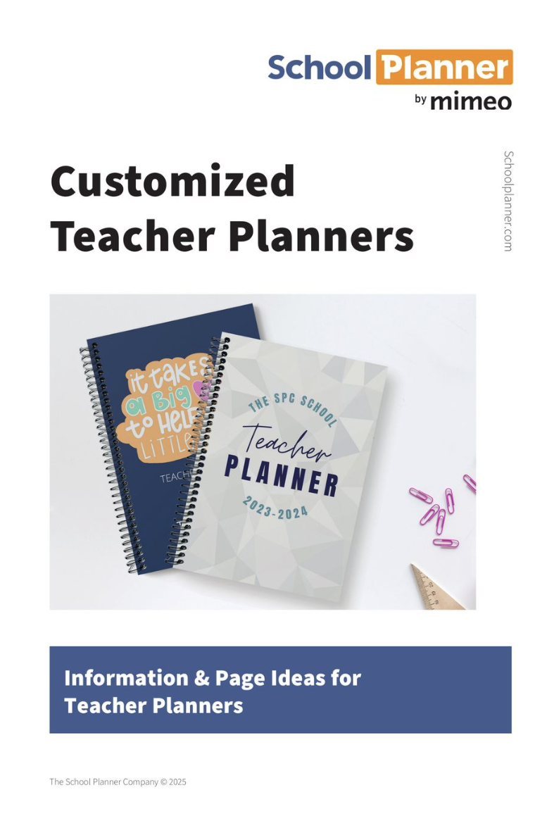 Teacher Planner Lookbook for School Planner Company